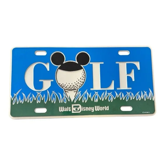 Walt Disney World Disney Golf License Plate 3D Plastic WDW - Picture 1 of 2